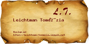 Leichtman Tomázia névjegykártya